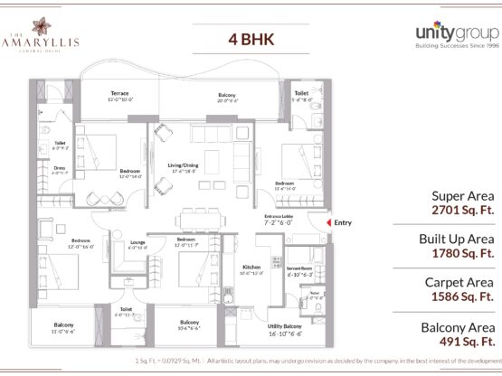 Unity The Amaryllis Floor Plan